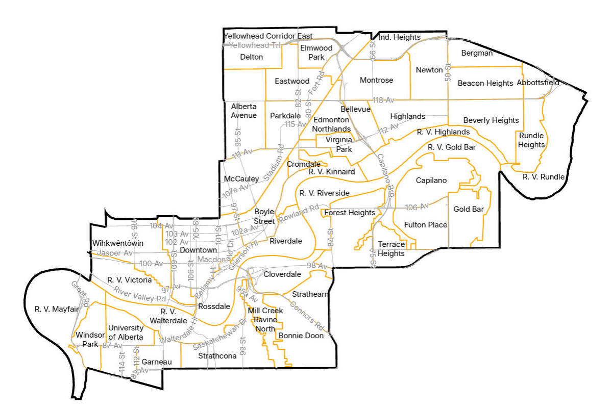 Ward D Edmonton Public School Board boundaries map